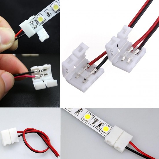 2-Pins Power Connector Adaptor For 3528/5050 Led Strip Wire With PCB