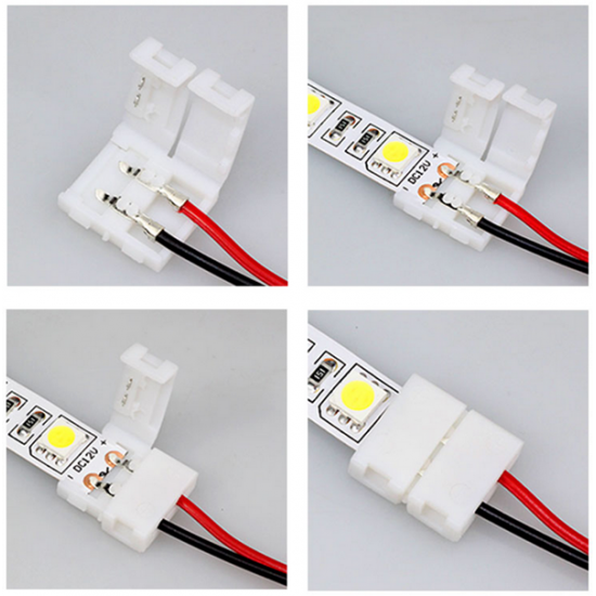 2-Pins Power Connector Adaptor For 3528/5050 Led Strip Wire With PCB