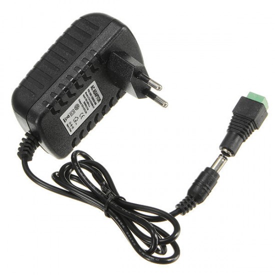 AC100-240V TO DC12V 2A 24W Power Supply Adapter For Strip Light + Female Connector