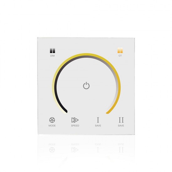 DC12-24V 3CH Touch Panel Light Switch CCT Color Temperature Dimmer Controller for LED Strip