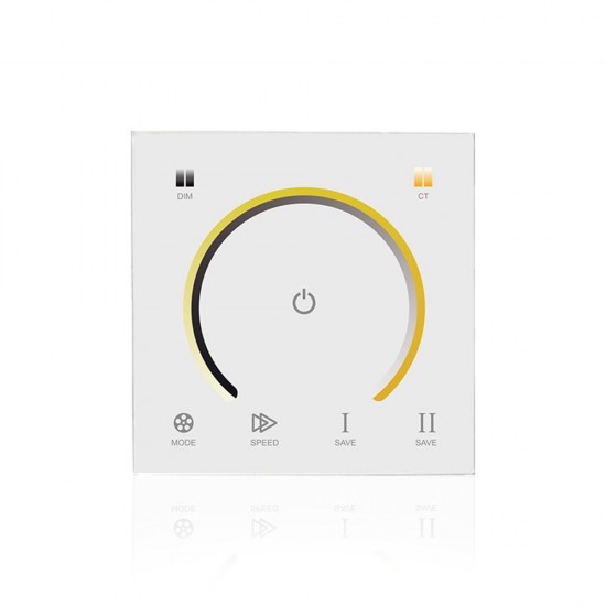 DC12-24V 3CH Touch Panel Light Switch CCT Color Temperature Dimmer Controller for LED Strip DC12-24V 3CH Touch Panel Light Switch CCT Color Temperature Dimmer Controller for LED Strip