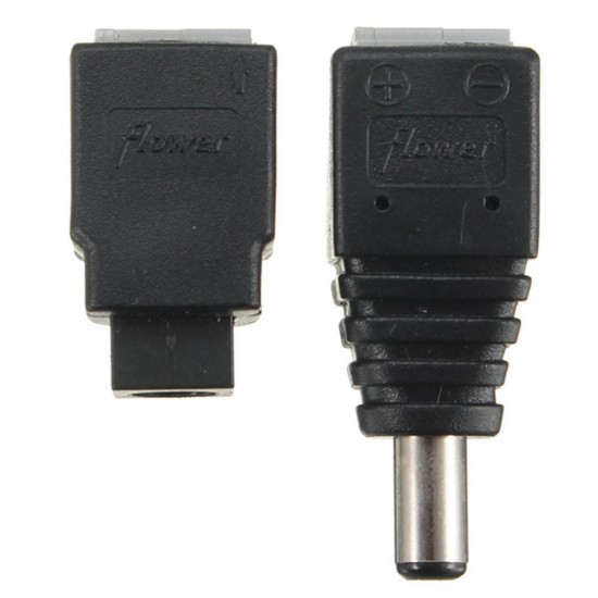 Male&Female Connectors DC 5.5*2.1mm Power Adapter Plug Cable for LED Strips 12V Male&Female Connectors DC 5.5*2.1mm Power Adapter Plug Cable for LED Strips 12V