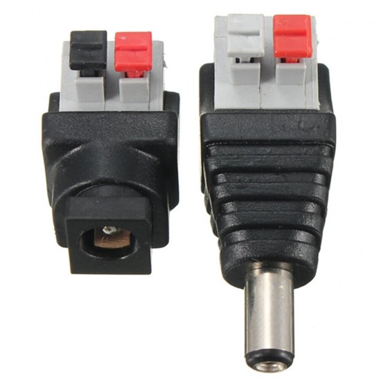 Male&Female Connectors DC 5.5*2.1mm Power Adapter Plug Cable for LED Strips 12V