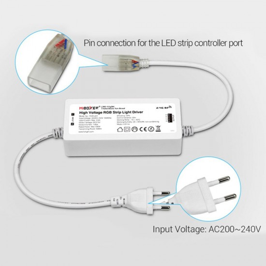 POW-LH1 High Voltage Smart Driver for RGB LED Strip Light AC220-240V