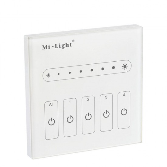 L4 AC100-240V to 0-10V 4 Channel Touch Panel Single Color LED Strip Light Dimmer Controller
