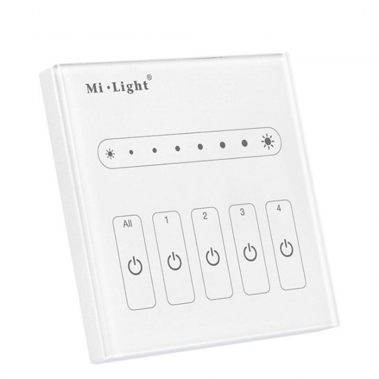 L4 AC100-240V to 0-10V 4 Channel Touch Panel Single Color LED Strip Light Dimmer Controller