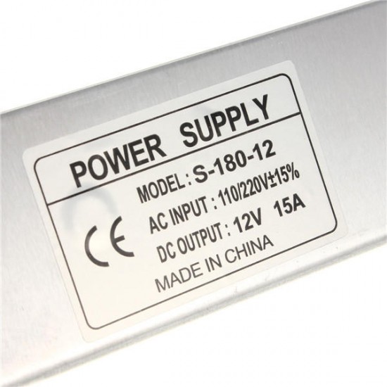Mini 180W AC 85-265V to 12V 15A Switching Power Supply for LED Strip Mini 180W AC 85-265V to 12V 15A Switching Power Supply for LED Strip