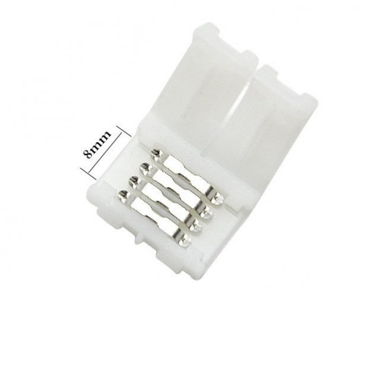 Mini 4 PIN 8MM Connector Adapter for 2835 3528 RGB LED Strip Light Mini 4 PIN 8MM Connector Adapter for 2835 3528 RGB LED Strip Light