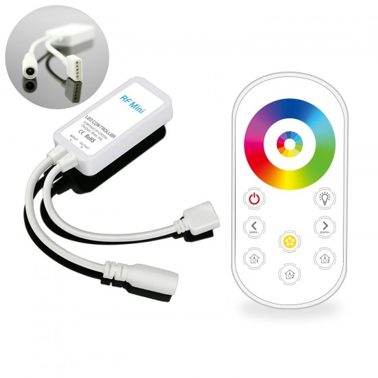 Mini DC5V-24V RGBW LED Dimmer Controller Wireless touch RF Remote Control for 3528 5050 Strip Light Mini DC5V-24V RGBW LED Dimmer Controller Wireless touch RF Remote Control for 3528 5050 Strip Light