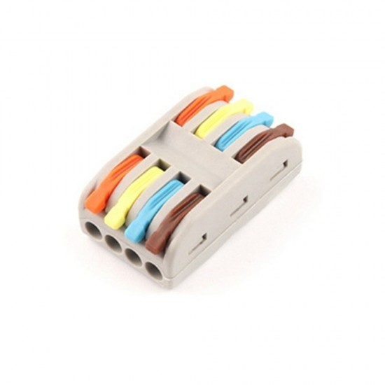 Quick Wire Connectors with Rail 4Pin PCT-224 Terminal Block Conductor SPL-4 Push-In LED Light Compact Cable Splitter