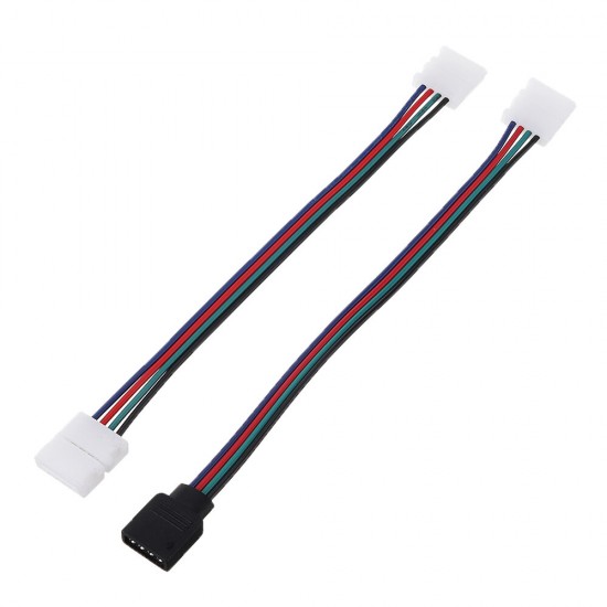 RGB LED Strip Connector Kit for 10mm 4Pin 5050 Includes 8 Types of Solderless Accessories Provides Most Parts for DIY