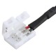 Solderless Female Barrel Power Supply Connector for 8mm 3528 LED Strip Light