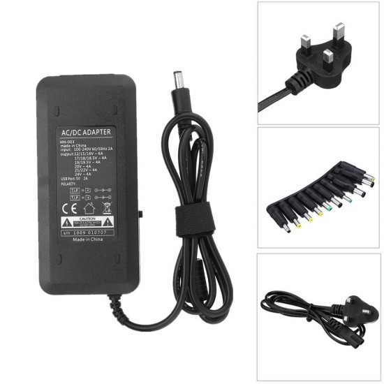 UK Plug AC100-240 To DC12-24V 120W Adjustable Power Adapter Universal Charger with 10pcs Connector UK Plug AC100-240 To DC12-24V 120W Adjustable Power Adapter Universal Charger with 10pcs Connector