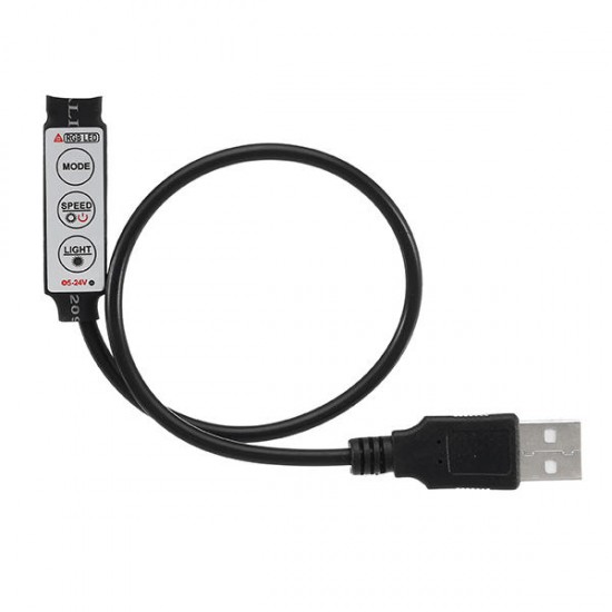 USB 4Pin LED Dimmer Controller With 3 Buttons For RGB Strip Light DC5V USB 4Pin LED Dimmer Controller With 3 Buttons For RGB Strip Light DC5V