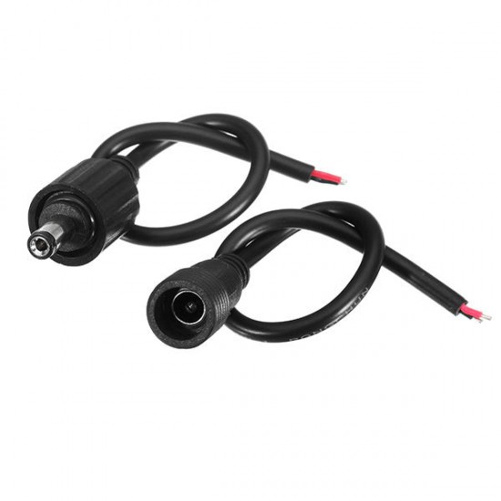 Waterproof DC Power Connector 5.5 x 2.1mm Male Female Jack 0.3mm Wire for LED Strip Waterproof DC Power Connector 5.5 x 2.1mm Male Female Jack 0.3mm Wire for LED Strip