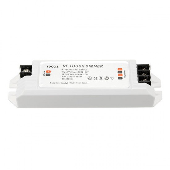 Wireless RF Remote Touch Dimmer For Single SMD5630/5050/3528 LED Strip Light DC12V-24V