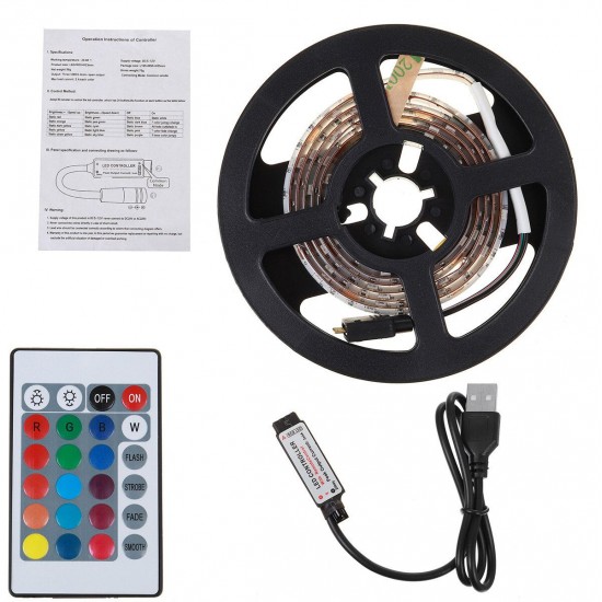 0.5m/1m/2m/3m RGB LED Lamp 2835 SMD Light Bar Hotel TV Backlight String Light Waterproof with Control Remote