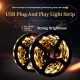 0.5m/1m/2m/3m USB LED Lamp 2835 SMD Light Bar Hotel TV Backlight String Light Waterproof