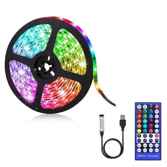 1-5M 5050 RGB USB LED Strip Light Colour Changing + 44 Keys IR Remote Control Christmas Decorations Lights