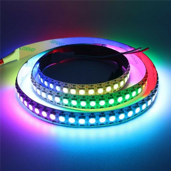 100CM WS2812B 5050SMD Non-waterproof 100 LED RGB Strip Light Built-In IC for Hotel Bar Home DC5V