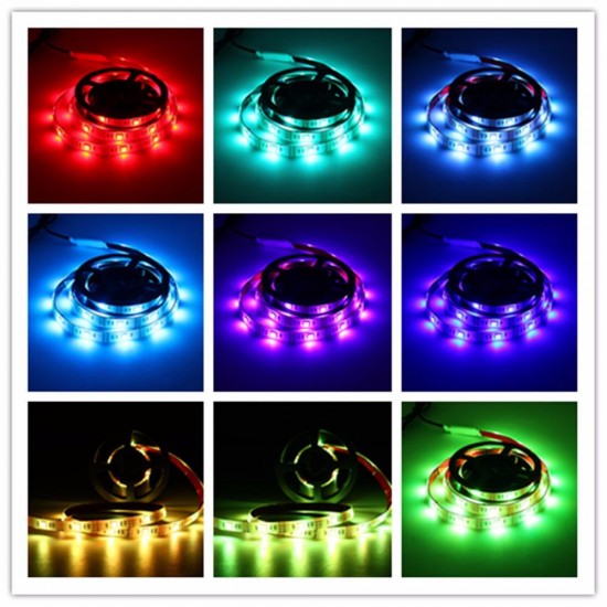 100cm 150cm 200cm Waterproof DC5V USB 5050 RGB LED Strip Tape TV Background Lighting 100cm 150cm 200cm Waterproof DC5V USB 5050 RGB LED Strip Tape TV Background Lighting