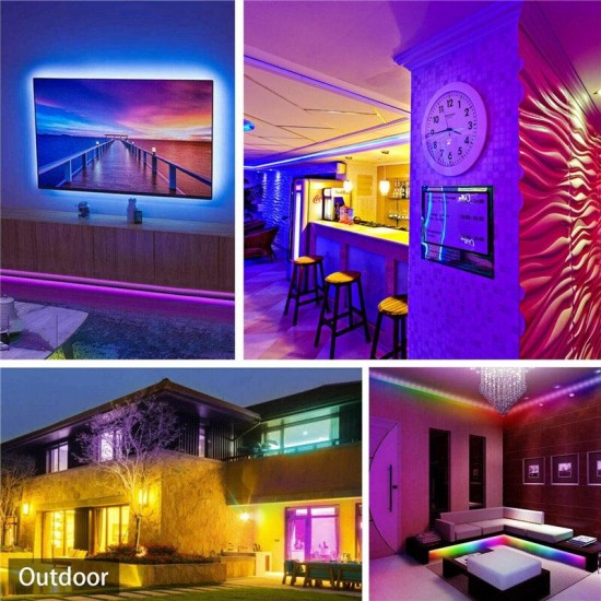 10/15M RGB LED Light Strip Remote Control w/ IR Controller Home Stairs Ceiling