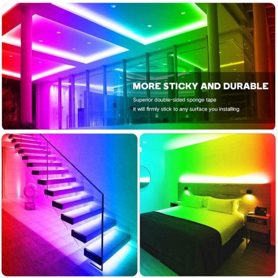 10/15M RGB LED Light Strip Remote Control w/ IR Controller Home Stairs Ceiling