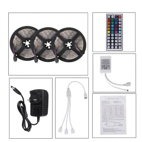 10/15M RGB LED Light Strip Remote Control w/ IR Controller Home Stairs Ceiling 10/15M RGB LED Light Strip Remote Control w/ IR Controller Home Stairs Ceiling