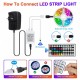 10/15M RGB LED Light Strip Remote Control w/ IR Controller Home Stairs Ceiling 10/15M RGB LED Light Strip Remote Control w/ IR Controller Home Stairs Ceiling