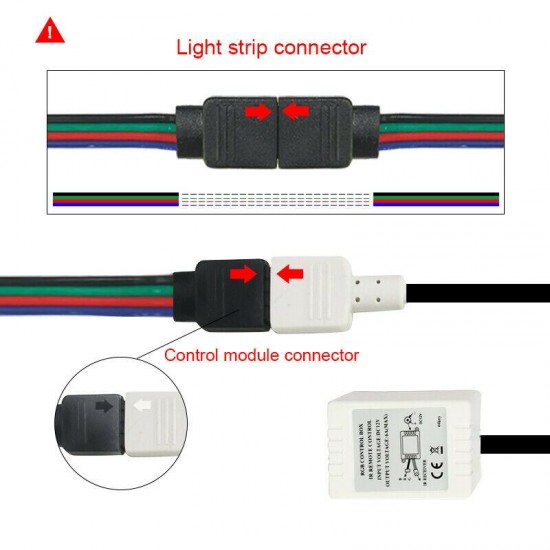 10/15M RGB LED Light Strip Remote Control w/ IR Controller Home Stairs Ceiling