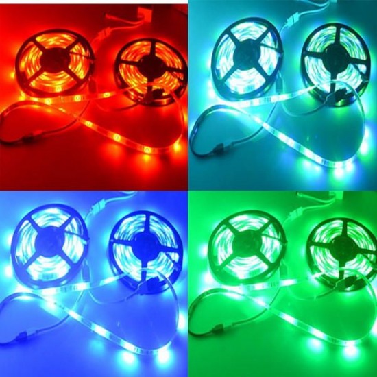 10M SMD2835 Waterproof 600 LED RGB Strip Flexible Tape Light Kit + 24 Keys Remote Controller DC12V