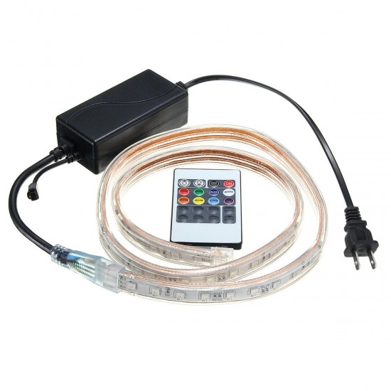 1/2/3/5M SMD5050 LED RGB Flexible Rope Outdoor Waterproof Strip Light + Plug + Remote Control AC110V 1/2/3/5M SMD5050 LED RGB Flexible Rope Outdoor Waterproof Strip Light + Plug + Remote Control AC110V