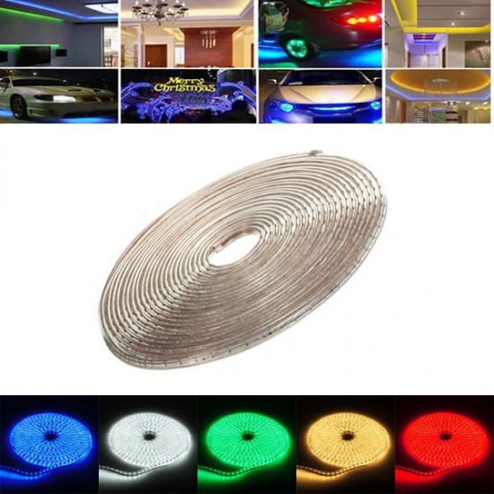 12M 42W Waterproof IP67 SMD 3528 720 LED Strip Rope Light Christmas Party Outdoor AC 220V