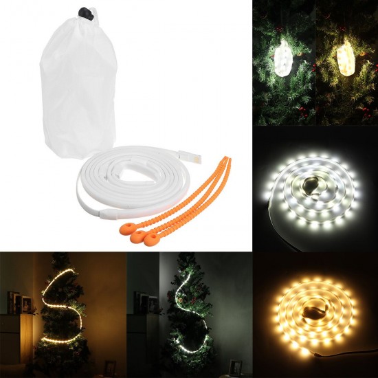 1/2M 5050 LED Light Strip Under Cabinet Deck Camping Hiking USB Waterproof Tent Lamp