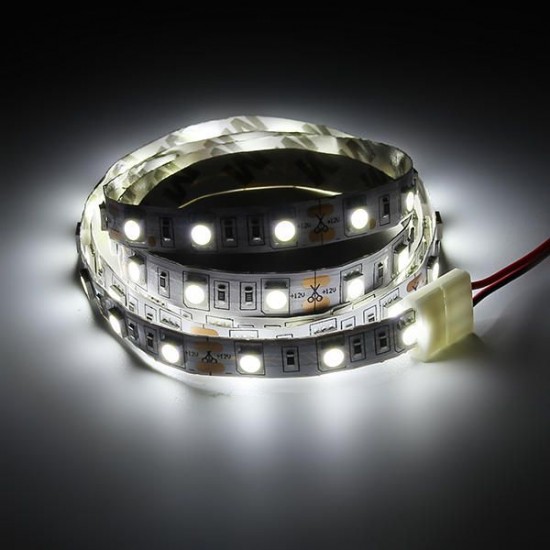 1M Flexible Waterproof 60 LED SMD5050 Strip Light Set with Switch and DC12V Power Adapter