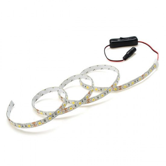 1M Flexible Waterproof 60 LED SMD5050 Strip Light Set with Switch and DC12V Power Adapter