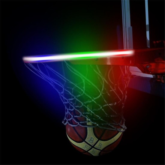 1M Solar Powered Waterproof 8 Modes IP67 RGB White 30LED Basketball Rim Strip Light for Outdoor Use