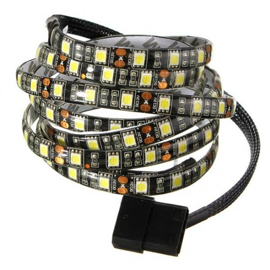 1M Waterproof 5050 LED Flexible Strip Background Light PC Computer Case DC12V 1M Waterproof 5050 LED Flexible Strip Background Light PC Computer Case DC12V