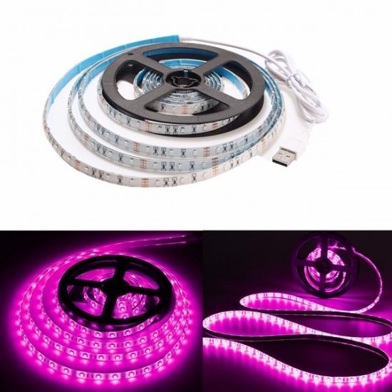 1M Waterproof USB SMD3528 TV Background Computer LED Strip Tape Flexible Light DC5V