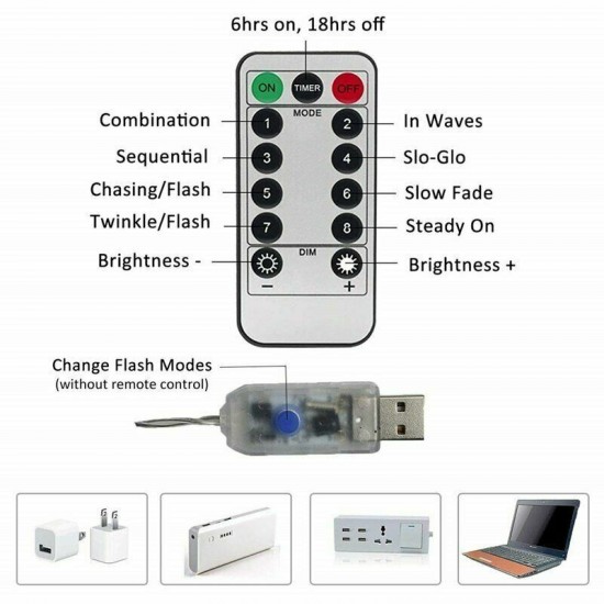 200LED USB Remote Curtain Lights Decor RC Fairy Window Lamp Colorful New Year 200LED USB Remote Curtain Lights Decor RC Fairy Window Lamp Colorful New Year
