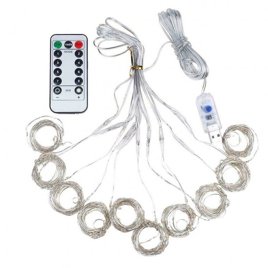 200LED USB Remote Curtain Lights Decor RC Fairy Window Lamp Colorful New Year 200LED USB Remote Curtain Lights Decor RC Fairy Window Lamp Colorful New Year