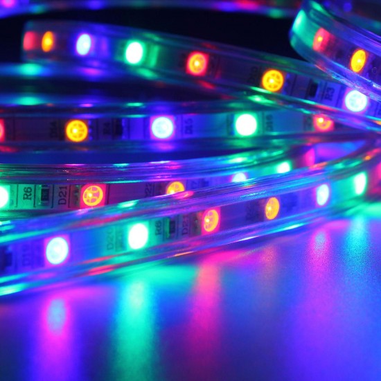 220V 10M 5050 LED SMD Outdoor Waterproof Flexible Tape Rope Strip Light Xmas