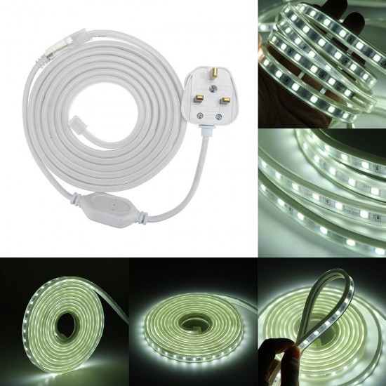 220V LED Strip Lights Lamp Rope 5050 SMD Garden Kitchen Decking IP65 Waterproof Christmas Lights