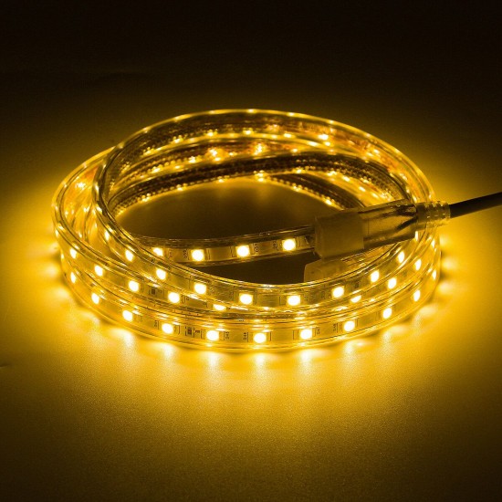 2/4/6/8/10/15M AC220V 5050 LED Strip Rope Light Waterproof Garden Kitchen Home Decoration Lamp With EU Plug