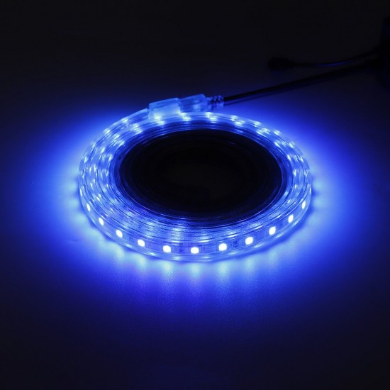 2/4/6/8/10/15m 220V LED Light Strip RGB with EU Plug Remote Control Waterproof Garden Home Decorative Lamp