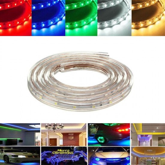 2M 7W Waterproof IP67 SMD 3528 120 LED Strip Rope Light Christmas Party Outdoor AC 220V