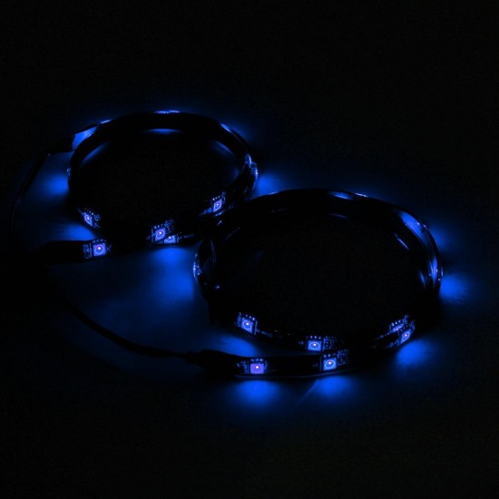 2PCS 50CM SMD5050 Waterproof RGB LED Strip Light for PC Computer DC12V 2PCS 50CM SMD5050 Waterproof RGB LED Strip Light for PC Computer DC12V
