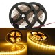 2X 5M 300 SMD3528 Warm White Flexible LED Strip Non-Waterproof 12V