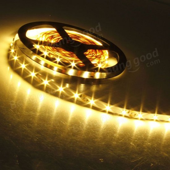 2X 5M 300 SMD3528 Warm White Flexible LED Strip Non-Waterproof 12V