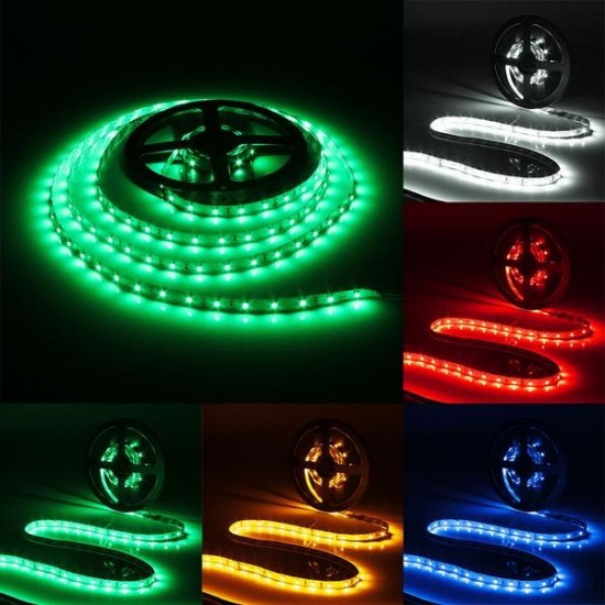 3M 300 SMD 3528 LED Flexible Strip Light Cigarette Charger Cars Trucks Dashboards Decor DC12V